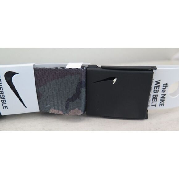 Nike 11295936 72240 Men's O/S Olive Camo Iconic Reversible Camo Web Belt - Picture 5 of 11